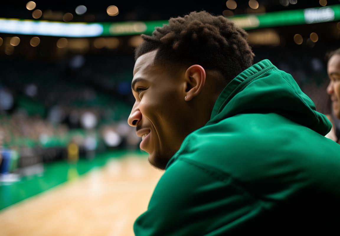 凯尔特人队主场告捷，杰森·塔图姆替补席观战分享团队胜利喜悦